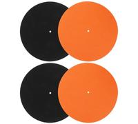 4pcs Inch Vinyl Record Slipmat Felt Turntable Pad Anti Slip | Home and Studios, Vibration Isolation, Reduces Stylus Skip, Uniform Delicate Surface Texture