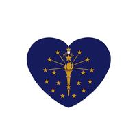 4pcs Indiana State Flag Car Aroma Diffuser Heart Shape Hanging Fragrance Tablet Car Interior Decoration Closet Shoe Closet Fragrance Freshener