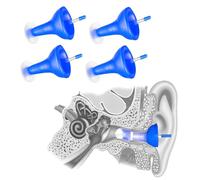 4Pcs Inflatable Ear Plugs, Ultra-Comfy Reusable Inflatable Plug, Flexible Ear Plugs for Sleeping Noise Cancelling, Waterproof Silicone Noise Cancelling Earplugs for Sleep, Deep Focus, Travel