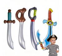 4pcs Inflatable Pirate Balloons Inflatable Samurai Balloons Home Decoration Pirate Theme Party Birthday Party Masquerade Halloween Carnival Dress Up Stage Play Cosplay
