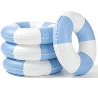 4PCS Inflatable Tube Pool Float Large Pool Float for Adults Inner Tube Swimming Pool Swim Rings Pool Lounger Float for Pool Party & Summer (Summer4)