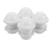 4pcs Infrared Motion Sensor Head Cover Screw-on White Plastic Shell