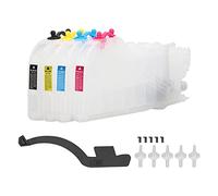 4Pcs Ink Cartridge Set, Replacement for Inkjet Printer, Magenta Blue Yellow Black Refillable Cartridges with Disposable Chip, Compatible for Document Photo Test Paper (LC3029)
