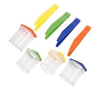 4Pcs Insect Magnifying Viewer Container Jar for Educational Bug Catching Kit with Tweezers Transparent Observation Box for Outdoor Exploration and Learning Activities
