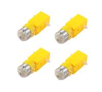 4Pcs Intelligent Car Chassis Four Drives Motor 3V Gearboxes Motor Double Shaft Geared Gearmotor For Car Robot Intelligent Robot Toys