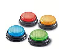 4Pcs Interactive Learning Buzzer with Light Sound for Childrens Educational Games and Classroom Group Competitions Educational Competition Buzzer Set