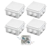 4Pcs IP65 Waterproof Junction Boxes, 100×100×70 mm Waterproof Project Box