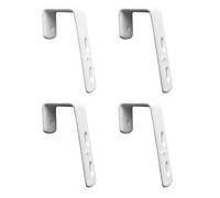 4pcs Iron Bunk Bed Ladder Hooks Brackets, PVC Coated Stainless Steel Angled Ladder Hooks Heavy Duty Hardware Utility Hook Garage Storage Hook Loft Bed Ladder Hooks (White)