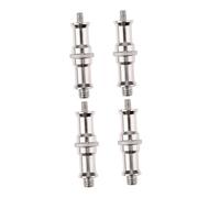 4pcs Iron Threaded Screw Adapter 1/4 to 3/8 Silver for Light Stand