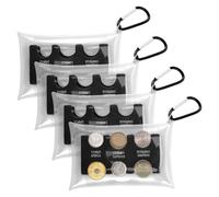 4Pcs Japanese Yen Coin Holders,Yen Coin Organizer Dispenser with 6 Slots,Plastic JPY Change Organizer Rectangular Car Collection Purse for Travel
