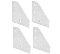4Pcs Joining Plate Outside 5 - Hole Aluminum Connecting Reinforcement Right Angle Connection, Heavy Duty Joining Plate for Construction and CNC Machines, Durable Aluminum Alloy L - (Type 3030L)