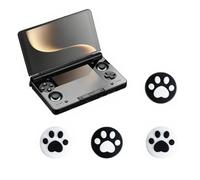 4PCS Joystick Caps for AYN Thor Gaming Console Special Rocker Cap for AYN Thor Dual-screen Handheld Non-slip Silicone Protective Cover (Pattern in black and white)