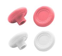 4PCS Joystick Grip Caps Replacement for AYN Thor Gaming Console, Anti-Slip Thumbsticks Keycap Controller Stick Button Enhance Comfort & Gaming Experience, Thumb Grips Repair Part (White + Pink)