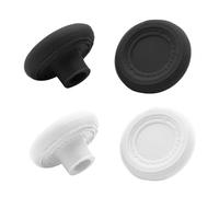4PCS Joystick Grip Caps Replacement for AYN Thor Gaming Console, Anti-Slip Thumbsticks Keycap Controller Stick Button Enhance Comfort & Gaming Experience, Thumb Grips Repair Part (Black + White)