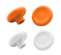 4PCS Joystick Grip Caps Replacement for AYN Thor Gaming Console, Anti-Slip Thumbsticks Keycap Controller Stick Button Enhance Comfort & Gaming Experience, Thumb Grips Repair Part (White + Orange)