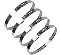 4pcs Jubilee Pipe Adjustable 304 Stainless Steel Hose Clips Set, Duct Clamps for Securing Hoses and Pipes Tube 118-140mm