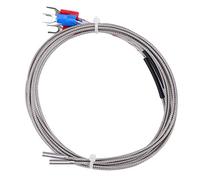 4Pcs K - Type Thermocouple Temperature Sensor, 3x15x1000mm Probe with Glass Fiber Insulation and Stainless Steel Braid, 0-600°C Range, for 3D Printer Hotend and Bed
