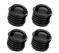 4pcs Kayak Bungs, Push-in Drain Kayak Scupper Plugs With Reinforced Handle, Kayak Accessories For Sit on Top Kayaks Canoes & Small Boats(Black)