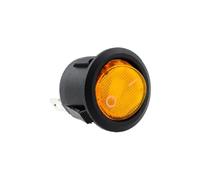 4Pcs KCD1 5V-12V / 220v ON/OFF Round Rocker Switch LED Illuminated Car Dashboard Dash Boat Van With Light(4Pcs Yellow,5-12V)