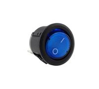 4Pcs KCD1 5V-12V / 220v ON/OFF Round Rocker Switch LED Illuminated Car Dashboard Dash Boat Van With Light(4Pcs Blue,220V)