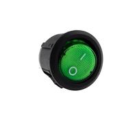 4Pcs KCD1 5V-12V / 220v ON/OFF Round Rocker Switch LED Illuminated Car Dashboard Dash Boat Van With Light(4Pcs Green,5-12V)