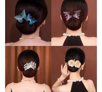 4PCS Kerentila Hair Accessories, Kerentila Jewelry Hair, Ins Style Elegant Lazy hair Curler, French Twist Hairstyle Bun hairs Accessory, Lazy Hairs Bun, DIY HairStyling Accessorie for Women Girls