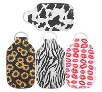 4pcs Keychain Bottle Holder for 30ml Hand Wash Gel and Perfume