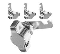 4pcs Keyless Cam Lock 16mm Zinc Alloy for Cabinet Doors | Automatic Latching, Retrofit without Drilling, Silver Finish, for Wardrobe Cabinets, Old Cupboards and Lockers