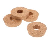 4pcs Khaki Wood Hydroponic Vase Lid with Hole Design