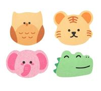 4pcs Kids Bath Sponges,Fun Animal Shapes,Soft Baby Sponges for Bath,Safe & Gentle Infant and Toddler Bathing,Durable Natural Wood Pulp Fiber,Perfect for Newborns,Children & Family Use