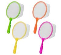 4Pcs Kids Fishing Net, Childs Fishing Net Kids Bug Catch Net for Pond Dipping, Rockpooling, Insect and Butterfly Catching, Compact Crabbing Net Toy for Children, Learning and Outdoor Adventure