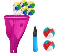 4Pcs Kids’ Giant Granny Pants Yard Game with Pump - Super Fun Outdoor Toss Game Set: 1 Pair Oversized Pants + 2 Bouncy Balls, Perfect for Kids’ Birthdays, Playdates & Family Backyard Fun