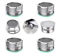 4PCS Kitchen and Bathroom Faucet Aerator, 2 Packs of Aerator Filter Replacement Parts, with Brass housing 15/16 inch 24mm External Thread Aerator Faucet Filter, with Gasket, for Kitchen and Bathroom