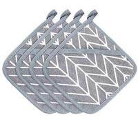 4PCS Kitchen Hot Pot Holder, Pot Holders Heat Resistant Pot Holder with Pocket Heat Resistant Oven Hands Oven Pads Heat Resistant Trivets for Hot Pans Cotton Pot Mitts for Kitchen Cooking Baking