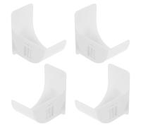 4pcs Kitchen Storage Rack, Plastic Cabinet Organizer | Trash Bag Dispenser, Dedicated Compartments, White Finish, Keeps Rolls Handy for Kitchen and Office Pantry