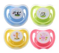 4Pcs Kitten Pacifier Cute Safe Silicone Puppy Pacifier with Dust Cover Soothing Companions Dog Chew Toys Essential Teething Pet Supplies