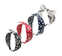 4pcs Knotted Headbands White Red Navy Black Wide Headband Bow Headband Women Skirt Accessories Headscarf Bow