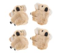 4pcs Koala Hair Clips Lambswool Headdress Barrettes for Kids Teens