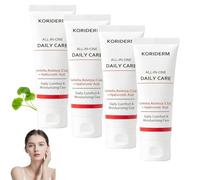 4PCS Koriderm Time Reverse Cream All-in-One,Centella Moisturiser Face Cream,Daily Moisturizing Face-Cream with Centella Asiatica & Hyaluronic Acid,Suitable for All Skin Types