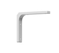 4pcs L-Shaped Shelf Bracket Wall Mounted Space Saving Support Stainless Steel Triangular Fixed Table Suitable for Furniture cabinets(White-150x125mm)