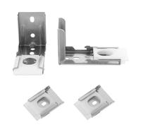 4pcs L-Shaped Vertical Blind Support Brackets Silver Alloy