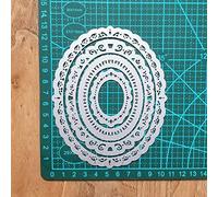 4Pcs Lace Metal Cutting Dies, YunTrip Oval Frame Cutting Dies Cut Stencils DIY Scrapbooking Album Decorative Embossing Paper Dies for Card Making