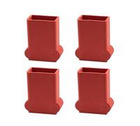 4PCS Ladder Feet Cover, Non-Slip Ladder Feet Protectors Rubber Pads Cover for Replacement Extension Ladder Parts Accessories (Red, 27.5x50mm)