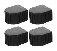 4pcs Ladder Protective Cushion Cover for Folding Ladders, Black | Plastic and Rubber Construction, Impact Cushioning, Enhanced Stability, for Ladder Maintenance and Indoor Floors