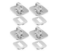 4pcs Laptop Anchor Plate Zinc Alloy for Combination Cable Locks | Desk Mount Accessory, for Laptops at School or Library, Silver Finish, Anti Theft Support and Easy Use