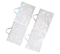 4pcs Large A2 Zipper File Bag with Labels, PVC Mesh Pouch Organizer | 13 X 10 Inch Size, Foldable Handle Design, Secure Storage for Portfolios and Receipts, Home Travel Use