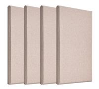 4PCS Large Acoustic Wall Panels, 23.6x11.8 Inches Sound Proofing Panels for Walls, Sound Absorbing Panels, Fiberglass Inner Decorative Echo Absorbing Wall Panel for Studio Home Office