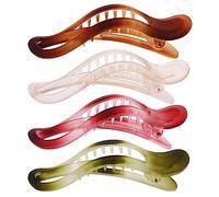 4PCS Large Claw Clips for Thick Hair, 4 Color Women Alligator Hair Claw Clips Duckbill Hairpin Colorful Hairdressing Clips Strong Hold Matte Hair Catch Barrette Styling Accessories for Women Girls