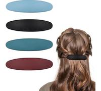 4pcs Large French Hair Clips Spring Barrettes, Made of Durable Plastic -Product Info:Ponytail clip -Easy clip mechanism: The flat hair clips with a simple mechanism allows for quick styling of...