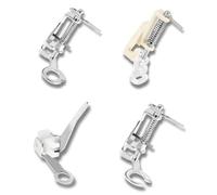 4Pcs Large Metal Darning, Free Motion Sewing Machine Presser Foot, Sewing Machine Accessories for Most Sewing Machines (Includes Close Toe, Open Toe, Quilting Foot, Embroidery Foot)